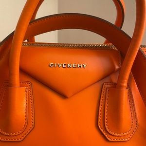 *USED ONCE!!!* Orange Givenchy Antigona Leather Satchel Bag **PRICE NEGOTIABLE *